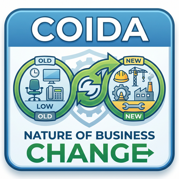 COIDA Nature of Business Change