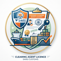 SARS Customs clearing agent licence badge on a white background