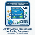 EMP501 Annual Reconciliation for Trading Companies